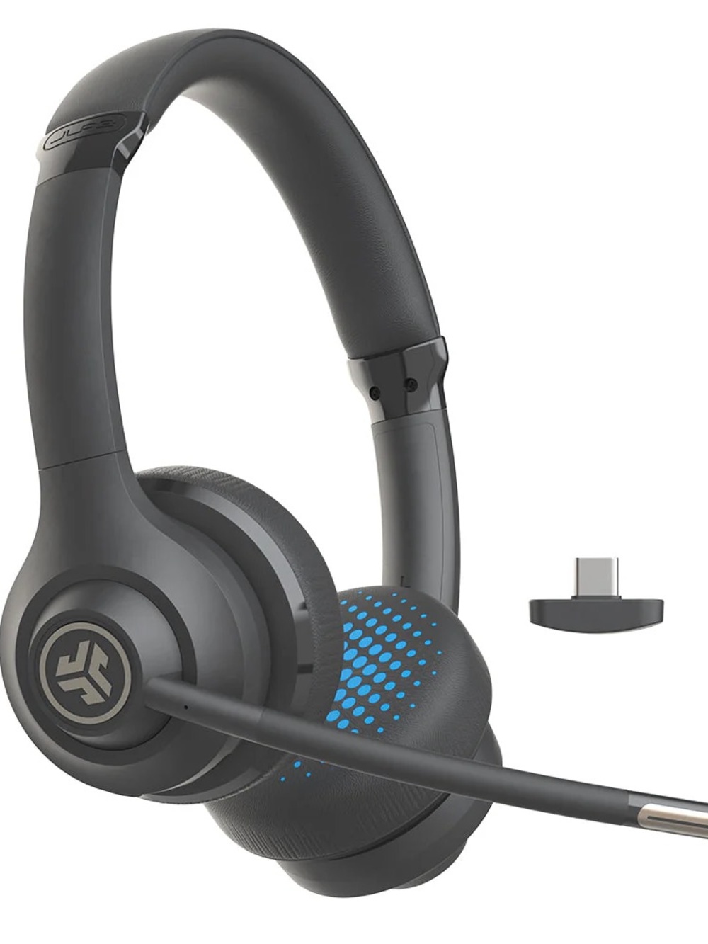 JLab Black On-Ear Headset with Built-In Mic - Black